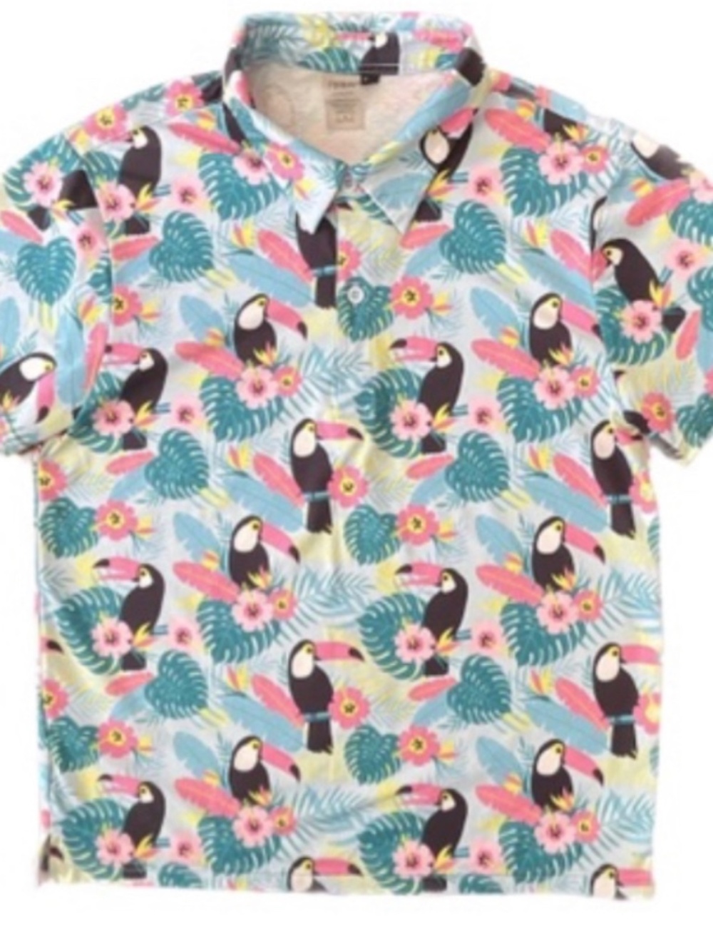 Golf Gods Toucan Cam Cool Tech Performance Polo Size 9-10